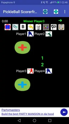 PickleBall Scorer plus online Radio, play music/vi android App screenshot 1