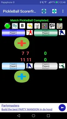 PickleBall Scorer plus online Radio, play music/vi android App screenshot 2