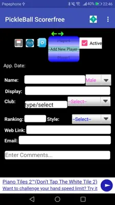 PickleBall Scorer plus online Radio, play music/vi android App screenshot 7